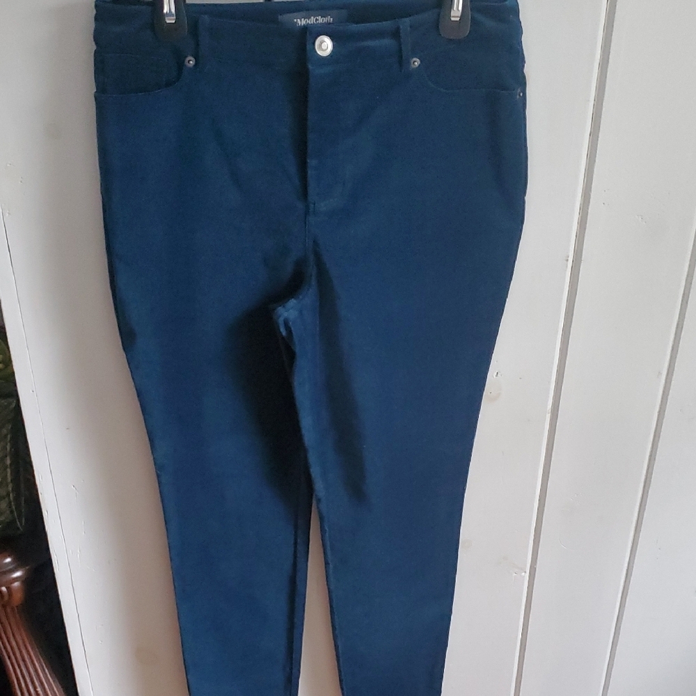 Modcloth Dark Teal Velvety Pants